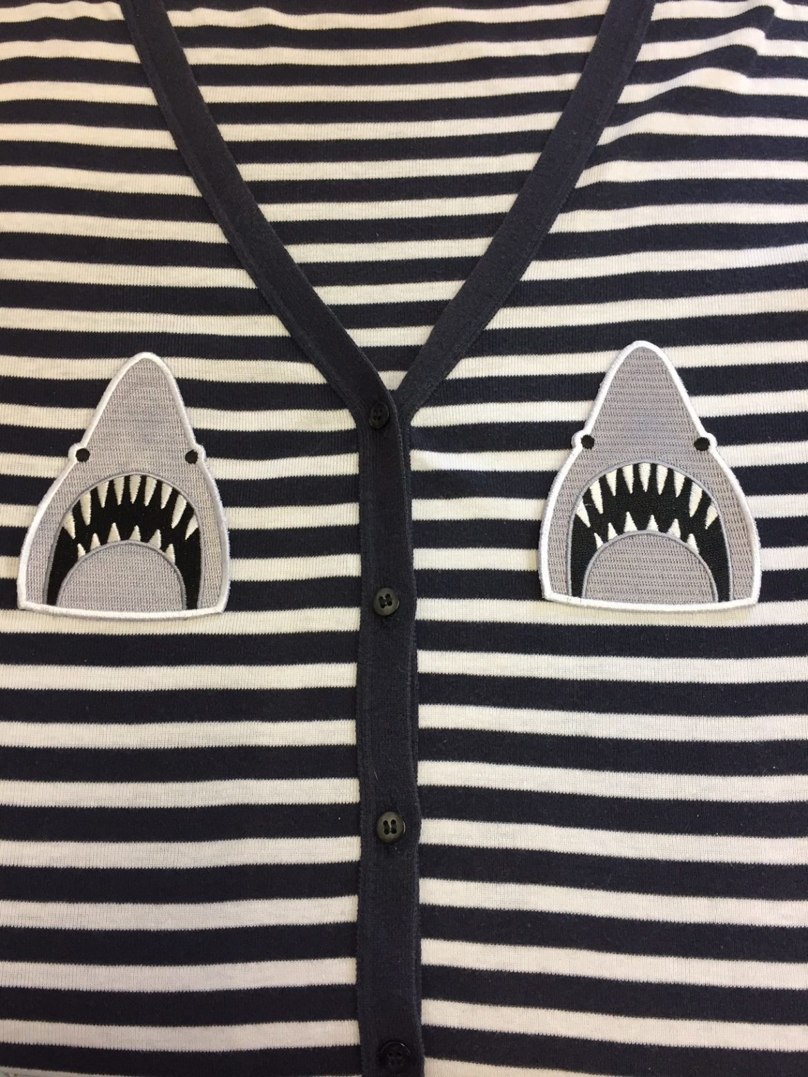 Jaws sew on patch.